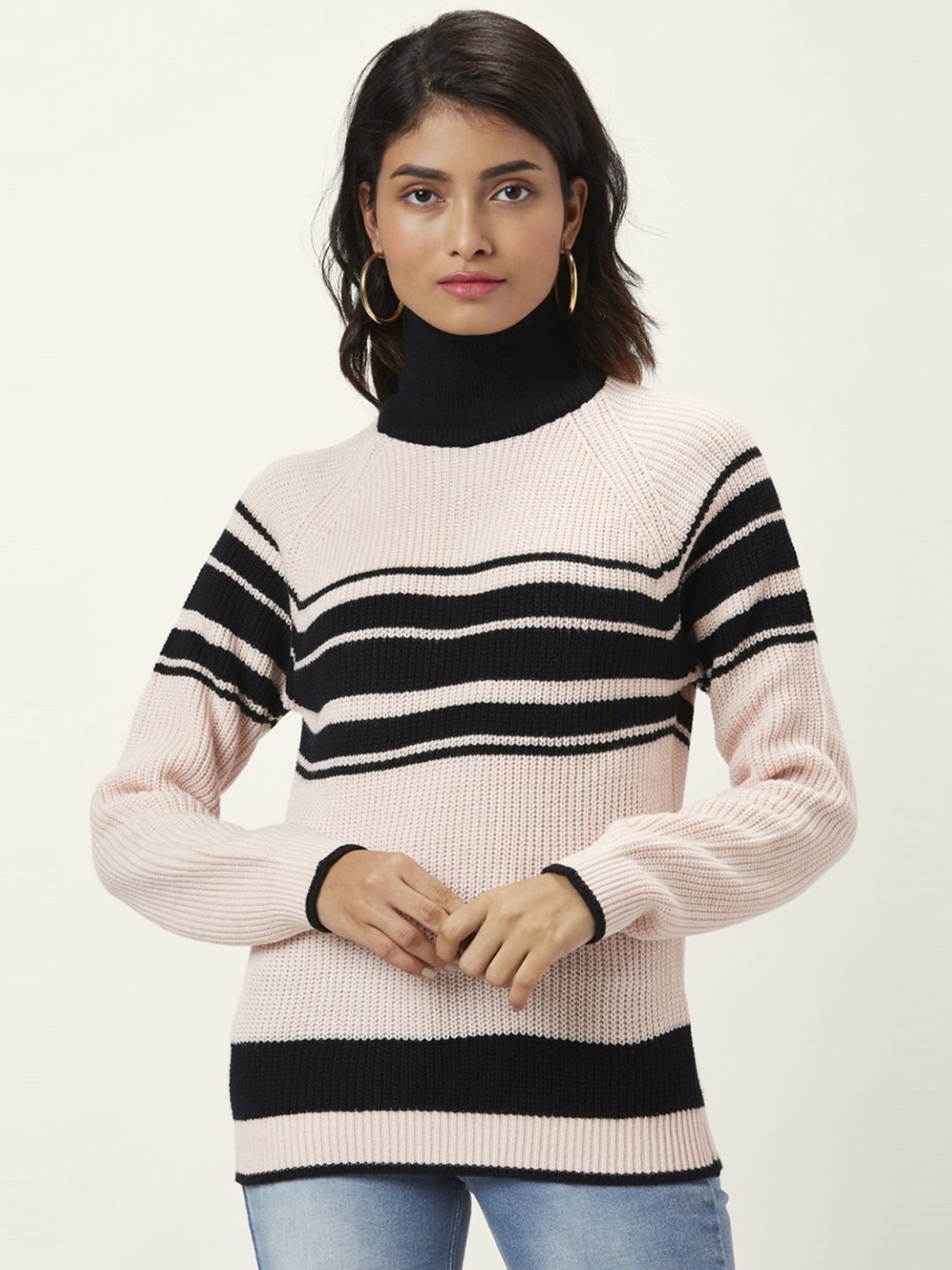 Honey by Pantaloons Pink Striped Sweater