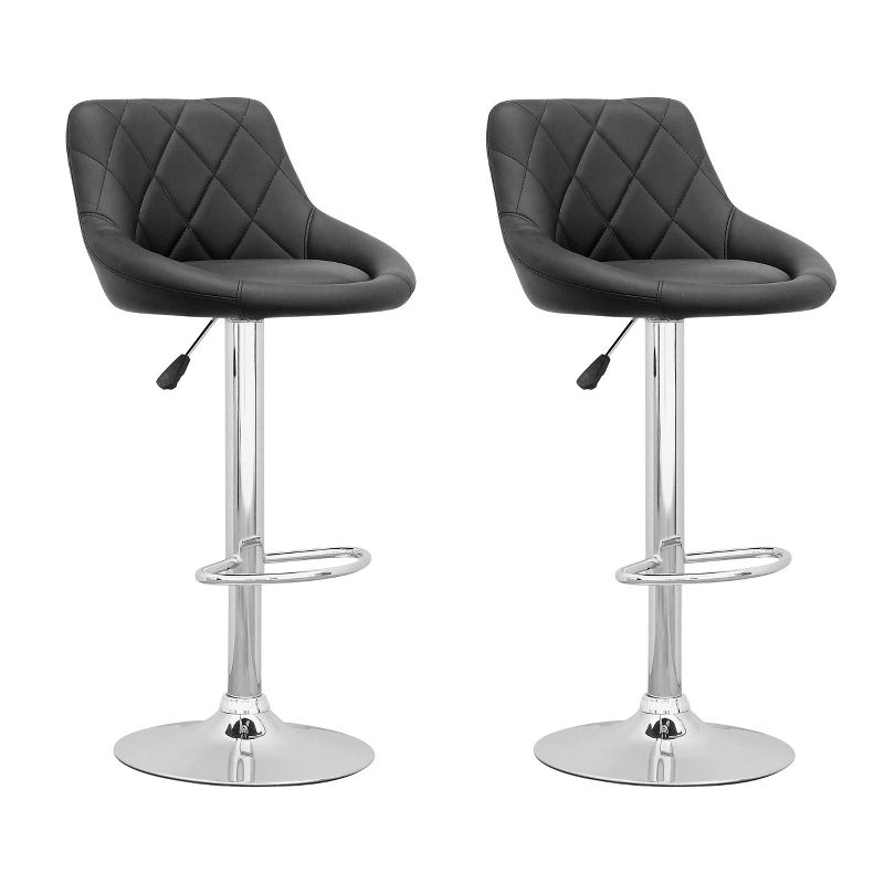 Set of 2 Counter And Barstools Black - CorLiving
