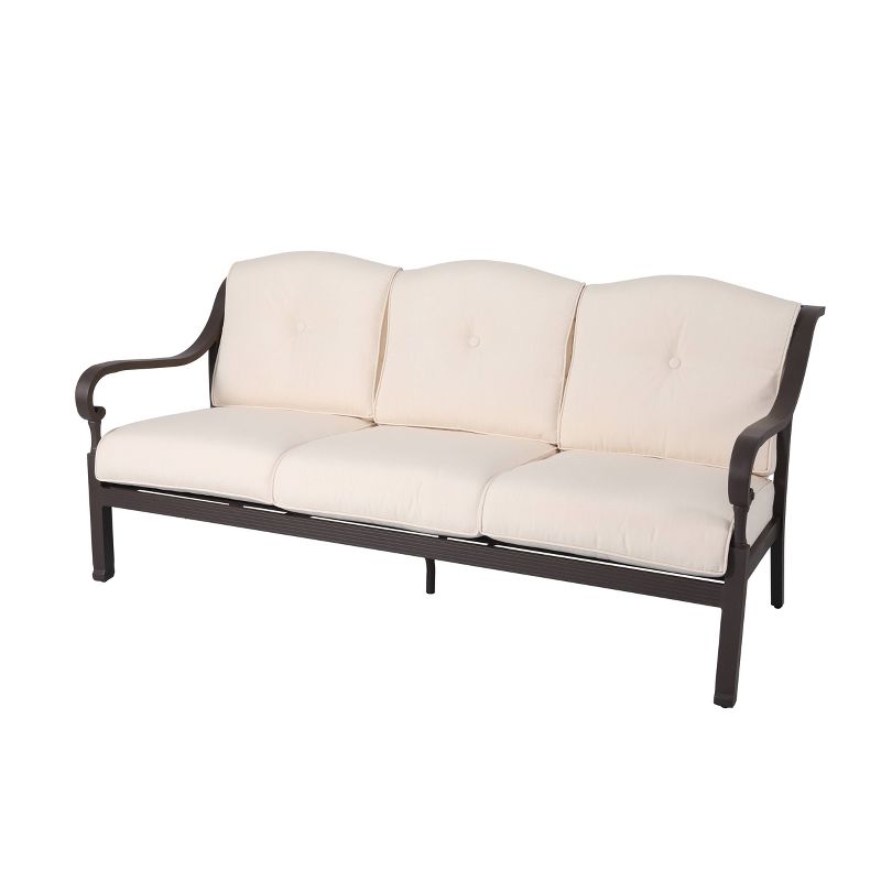 4pc Outdoor Aluminum Sofa Set Brown - Nuu Garden