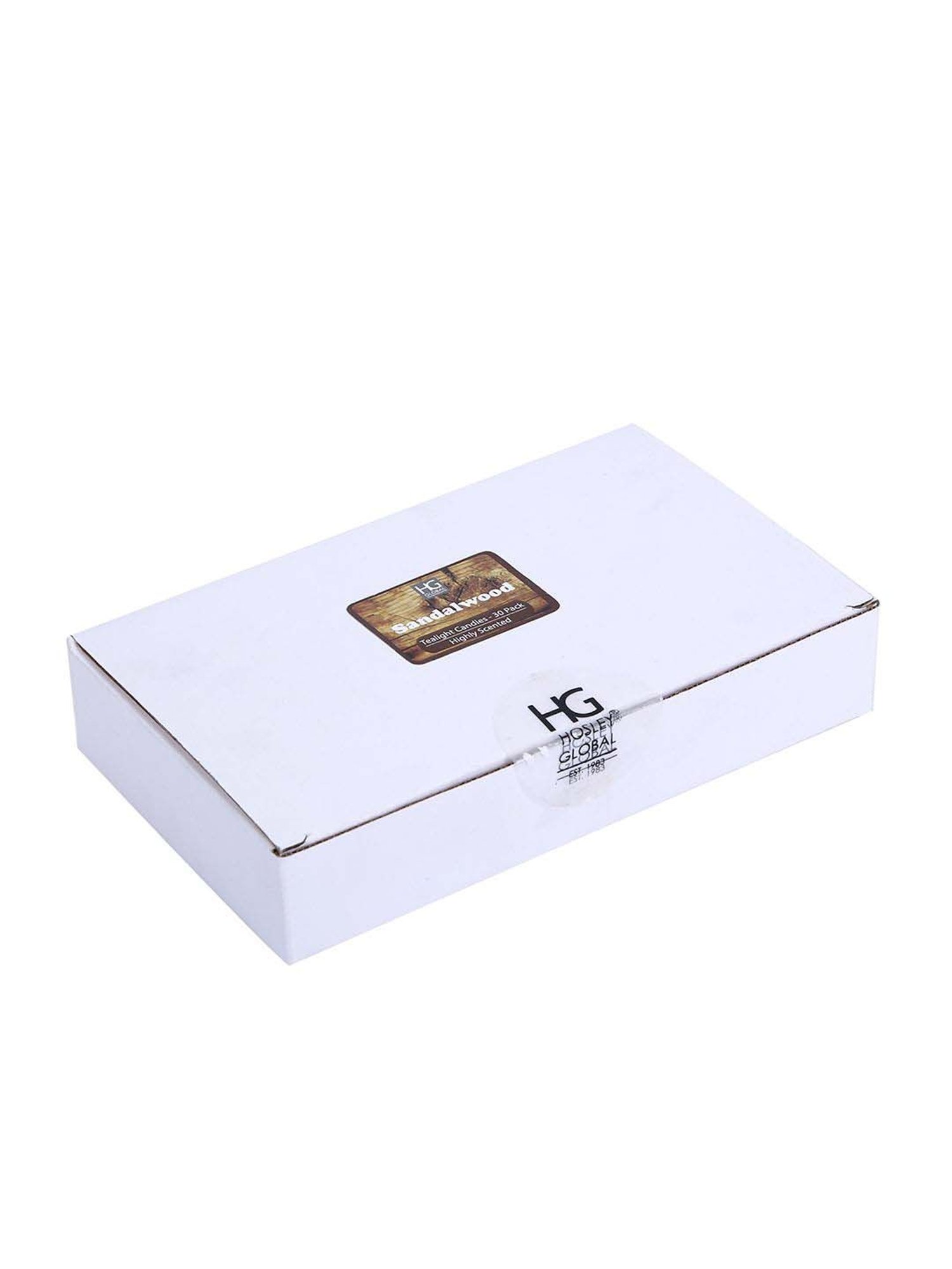 HOSLEY Beige & Silver Wax Tea Light Candle - Set of 60