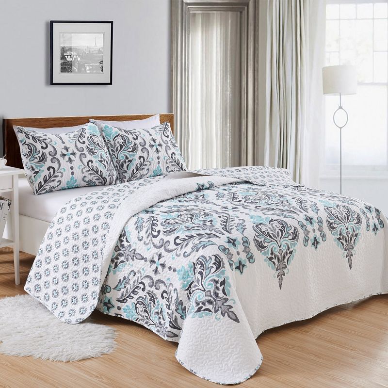 Great Bay Home Lauretta Collection Quilt Set Full / Queen