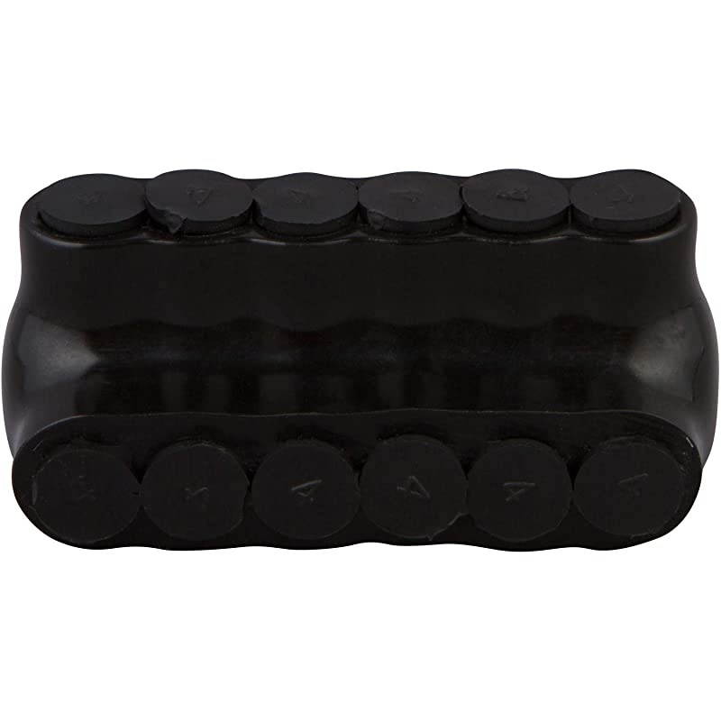 Black Insulated Multi-Cable Connector &ndash; 6 Wire Ports, 1/0-14 Wire Range, 3/16 Allen Hex &ndash; 3.67&ldquo; L x 1.85&rdquo; H &ndash; Single Entry &ndash; Small Wire Range