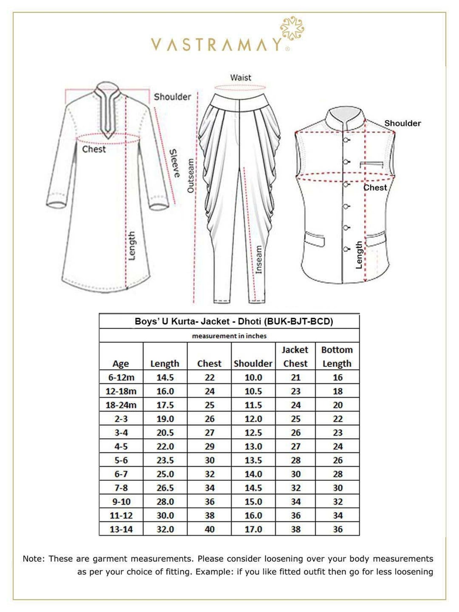 VASTRAMAY Boys Multicolor Embroidery Full Sleeves Kurta Sets