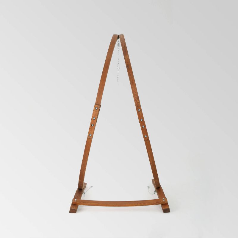 Griffith Larch Wood Hammock Chair Teak - Christopher Knight Home