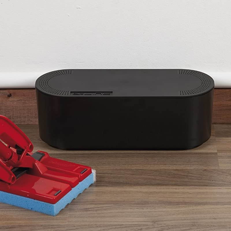 Cable Management Box | Hide and Conceal Power Strips and Electrical Cords from TVs Computers Gaming Consoles and PCs | Cord Organizer Made From Electrically Safe ABS Material | Small Black