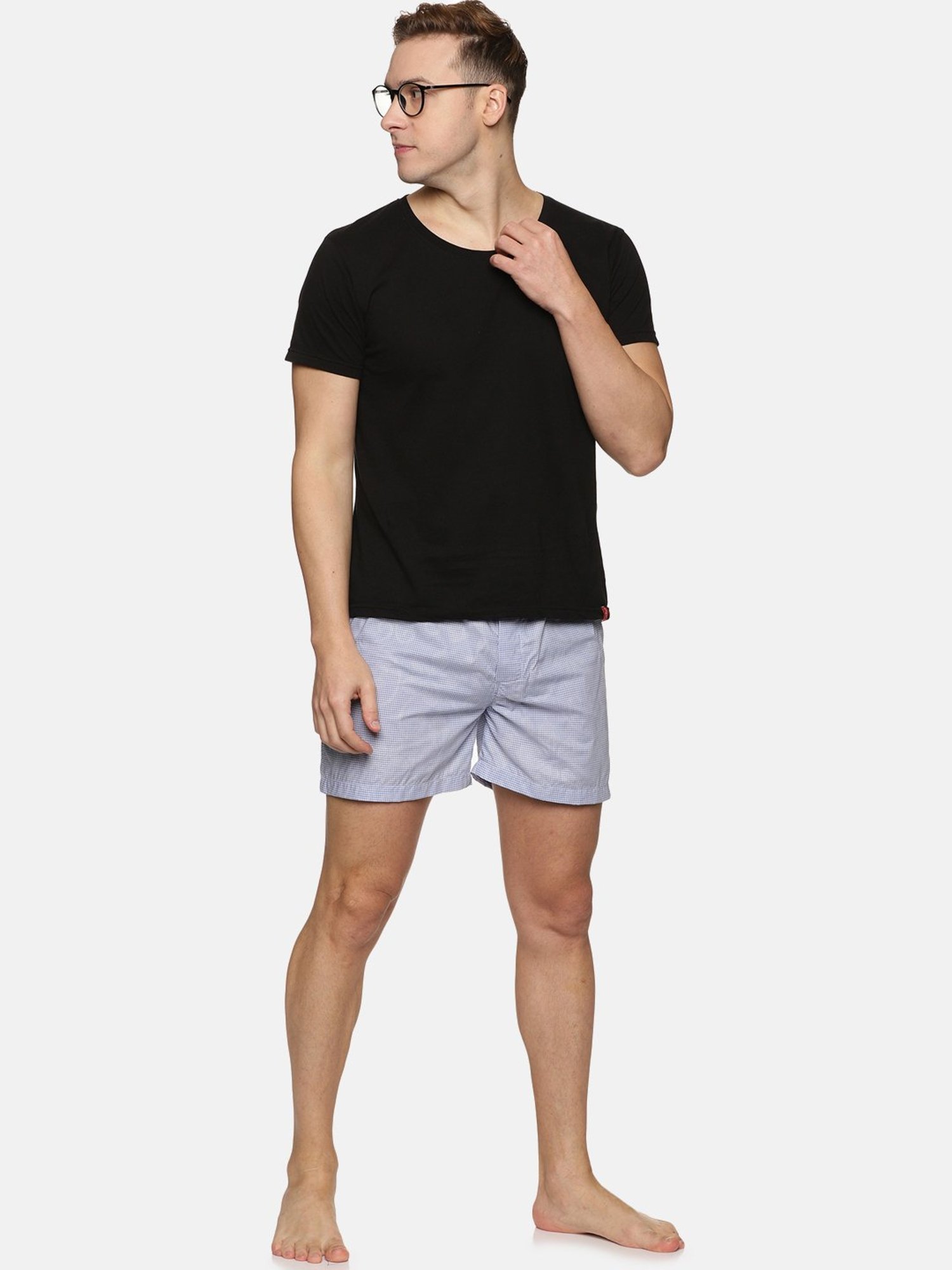 Don Vino Light Blue Regular Fit Striped Boxers