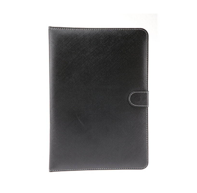 10.1 Inch Folio Artificial Leather Tablet Protector Case Cover Keyboard Case for Universal Android Tablet PC (Black)