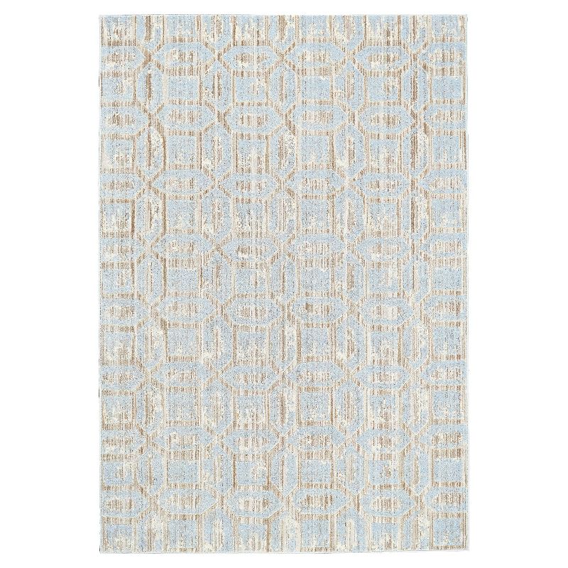 7'10"X11' Quatrefoil Design Loomed Area Rugs Ice - Weave & Wander