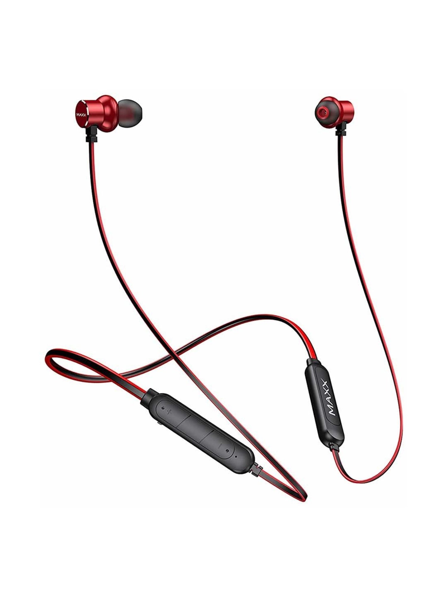Maxx NX9 Wireless Neckband with Rapid Charge (Black/Red)