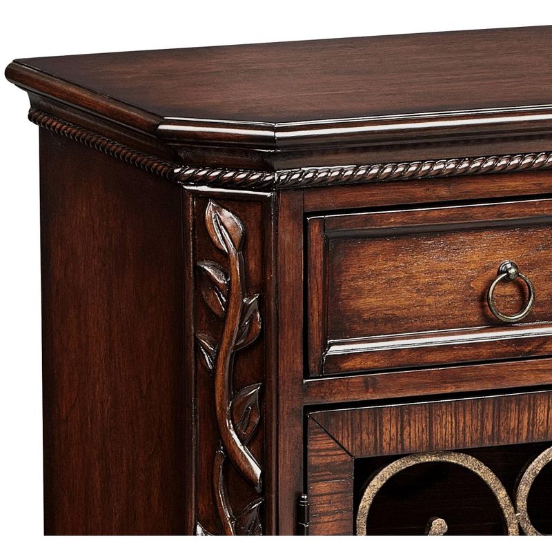 Kensington Hill Arriana 35" High Dark Cherry Wood 2-Door Console