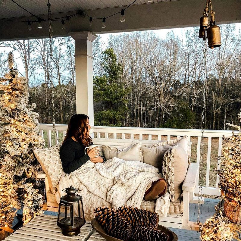 Brightech 48 Feet Weatherproof Solar Powered 1 Watt Warm LED Outdoor Hanging Edison Vintage Italian Cafe String Lights Bulbs, White