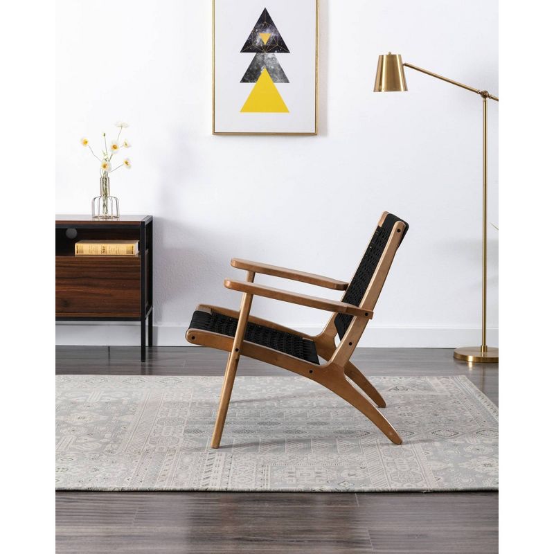 Harrison Woven Armchair Black & Oak - Boraam