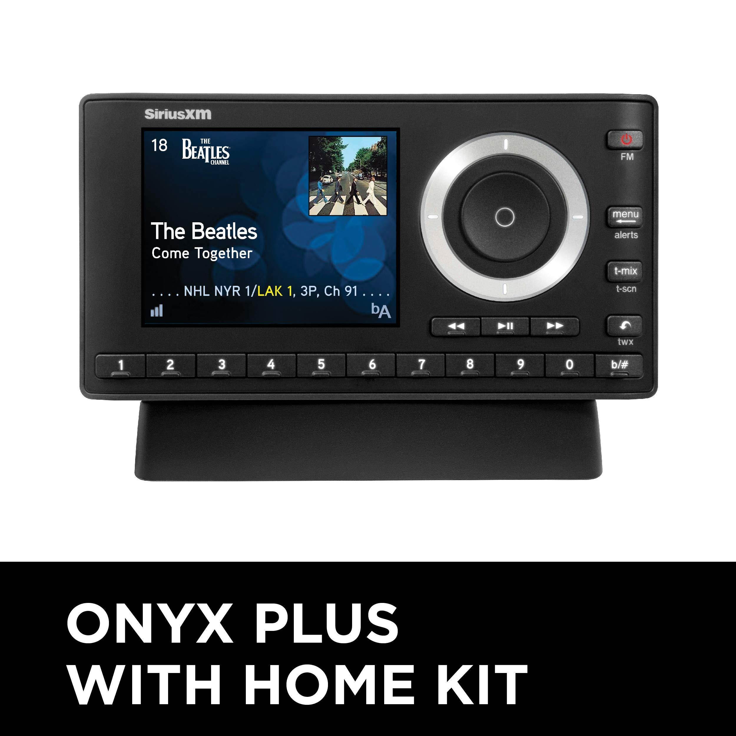 SiriusXM SXPL1H1 Onyx Plus Satellite Radio with Home Kit with Free 3 Months Satellite and Streaming Service