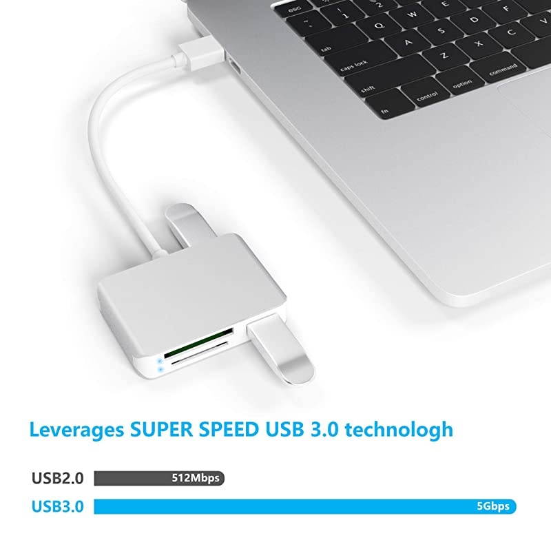 Version XQD Card Reader USB 30 SDHCXC TF Card Reader with USB30x2 Fast Speed Up to 5GbpsCompatible with Sony GM Series XQD and TFSDSDHC Cards for WindowsMac OS