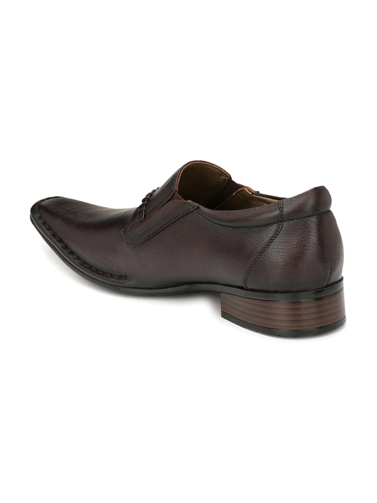 Hitz Men's Brown Formal Slip-ons