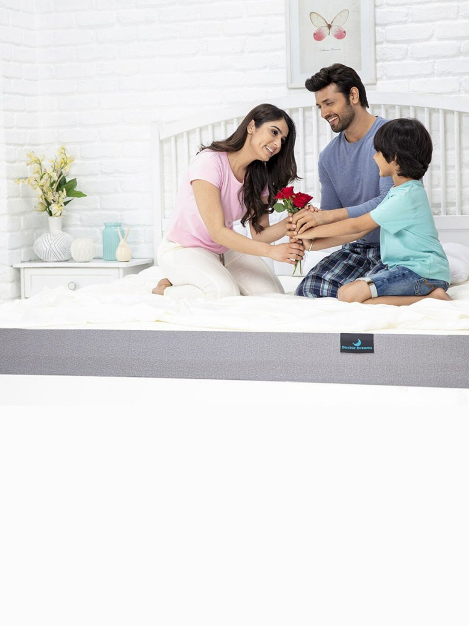 Doctor Dreams by Nilkamal Plus White & Blue Memory Foam Orthopaedic Single Mattress