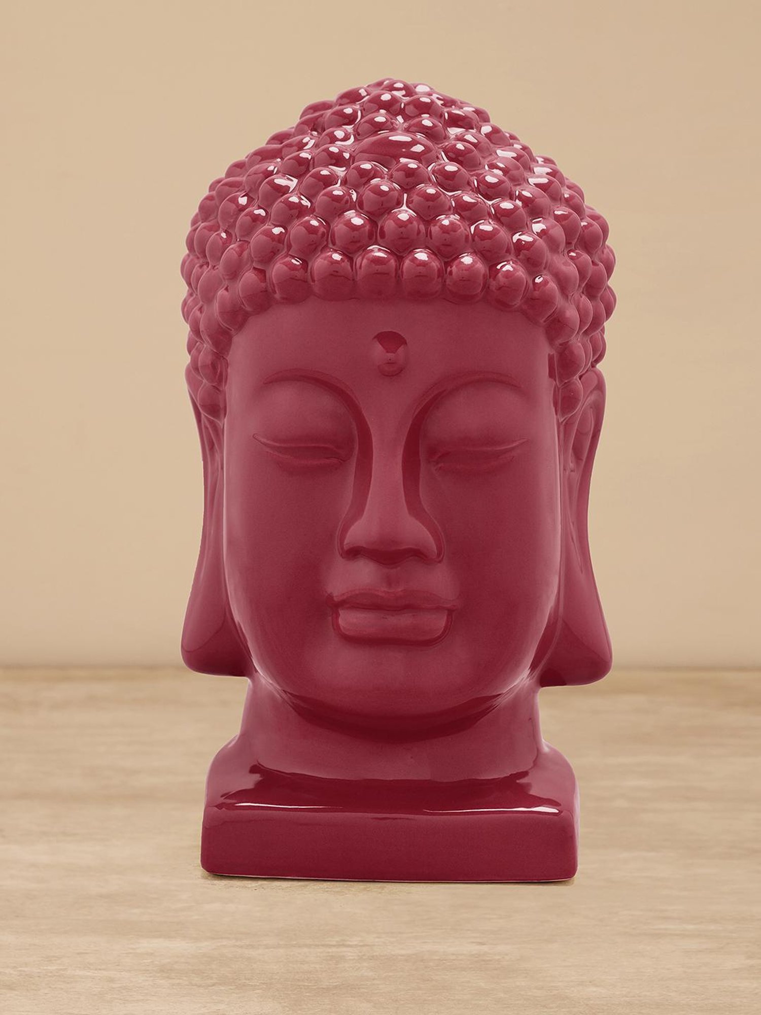 Pure Home and Living Red Ceramic Textured Sculptures and Figurines