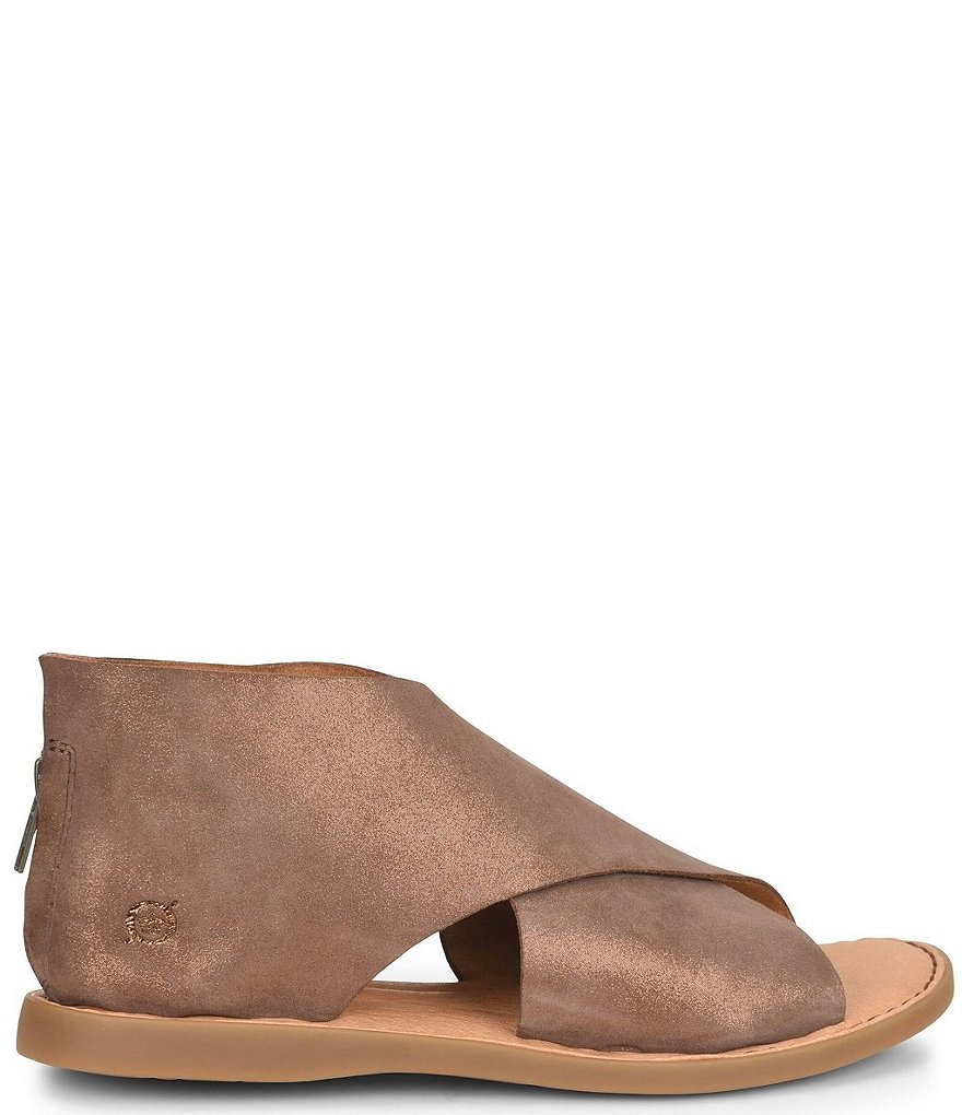 Born Iwa Criss Cross Banded Suede Sandals