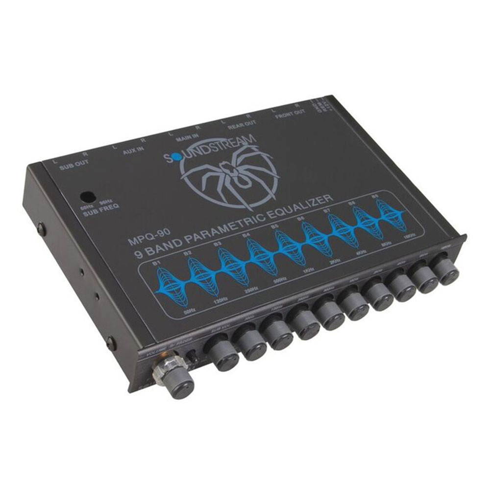 Soundstream MPQ-90 Car 9-Band Equalizer W/ Built-in Pre-amp & Sub Control