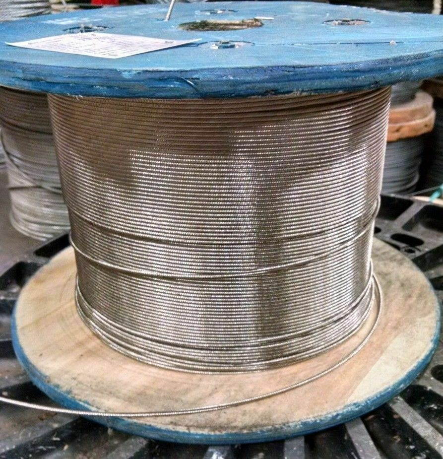 3/8" Stainless Steel Cable Railing Wire Rope 1x19 Type 316 (800 Feet)