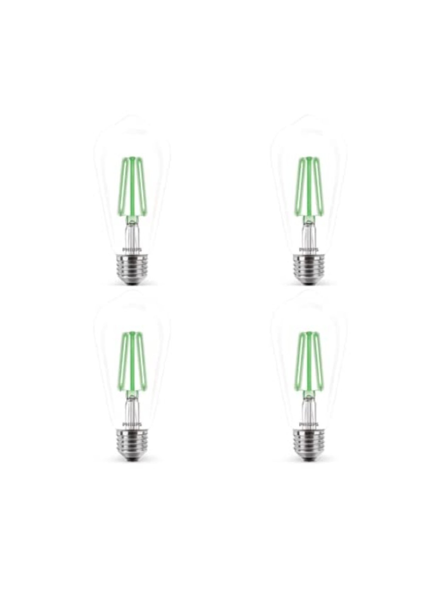 Philips 4-Watt Filament LED Bulb ST64 Pack of 4 - Green