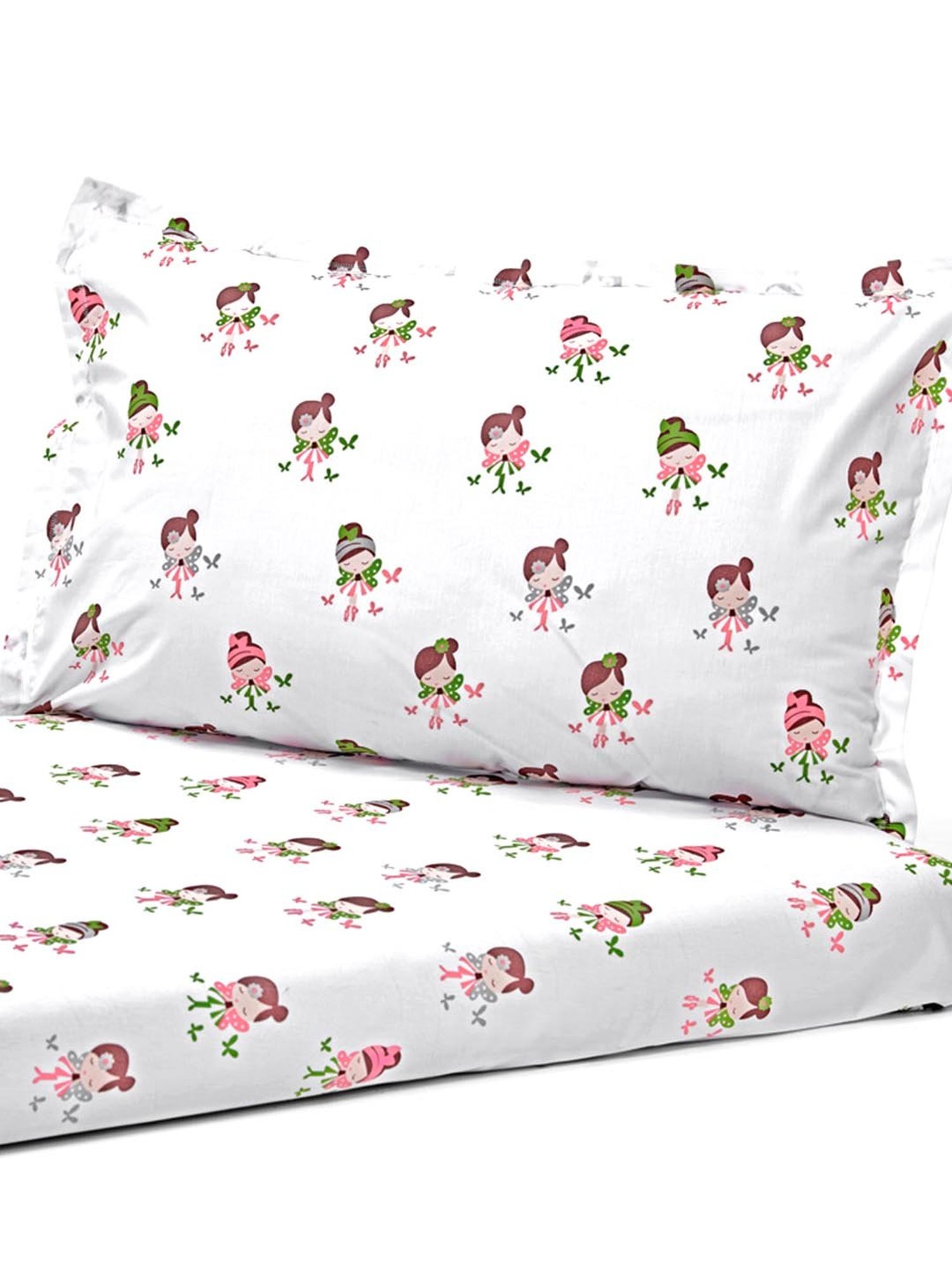 Nigh Nigh Fairywings White Cotton 300 TC Kids Bed Linen Set