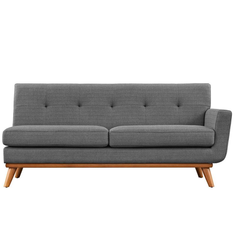 Engage RightArm Upholstered Loveseat Gray - Modway