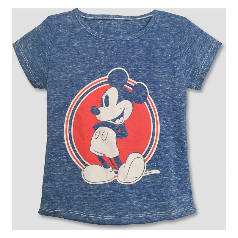 Toddler Girls' Mickey Mouse & Friends Minnie Mouse Short Sleeve T-Shirt - Blue 4T