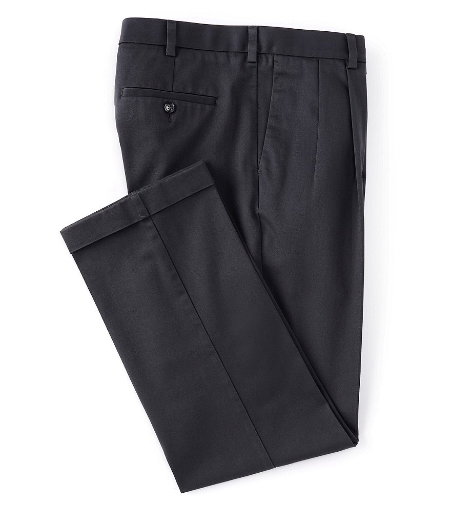 Roundtree & Yorke TravelSmart CoreComfort Non-Iron Pleated Classic/Relaxed Fit Chino Pants