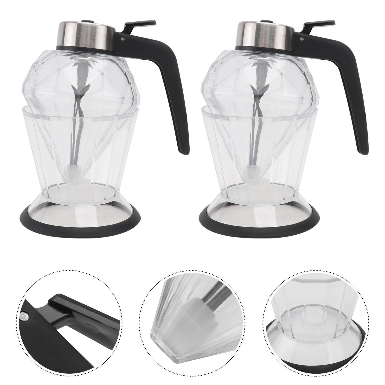 2pcs Glass Craft Seasoning Bottle Practical Convenient Condiment Bottle Seasoning Storage Bottle