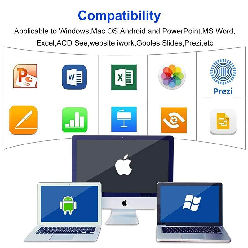 N27 Laser Pointer for Presentation Clicker Hyperlink Volume Control PPT PowerPoint Clicker with Laser Pointer Presentation Remote Clicker Slide Advancer 24GHz Black