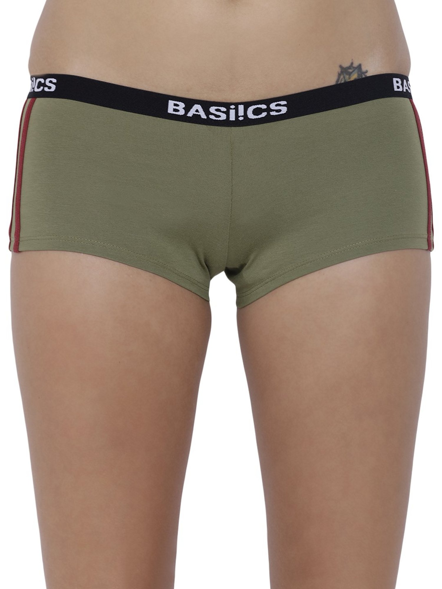 BASIICS by La Intimo Multicolor Cotton Boyshort ( Pack Of 2 )