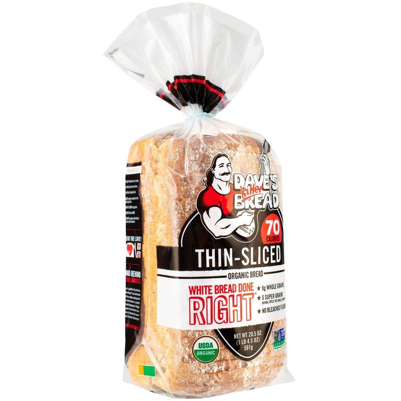 Dave's Killer Bread Organic Thin Sliced White Sandwich Bread - 20.5oz