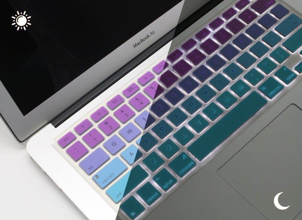 All-inside Pink and Blue Green Ombre Keyboard Skin for MacBook Pro 13" 15" 17" (with or without Retina Display) / MacBoook Air 13"