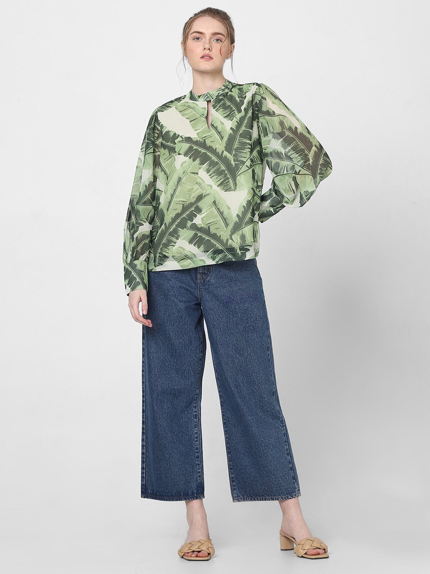 Vero Moda Green Printed Top