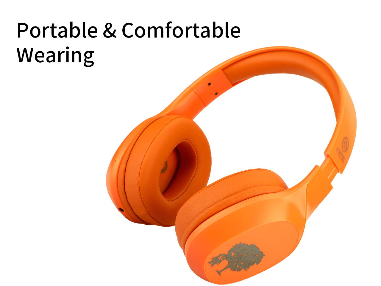 ApeSonic Tangerine : Bluetooth 5.0 Wireless Headphones, Classic tuning & Premium audio, Hi-Fi & Hi-Res Life style, over ear design, Lightweight & Comfortable to wear