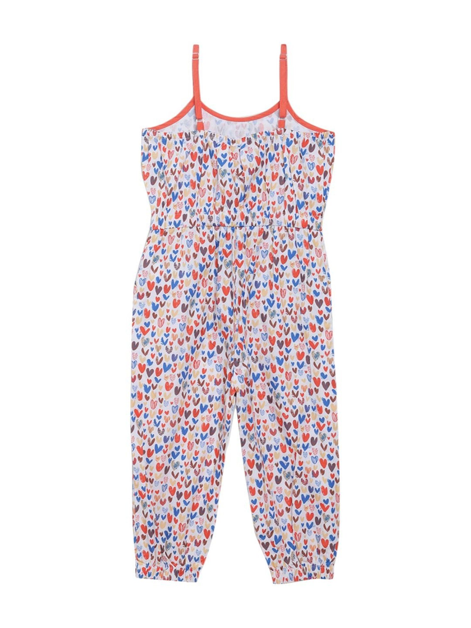Elle Kids Multicolor Cotton Printed Jumpsuit