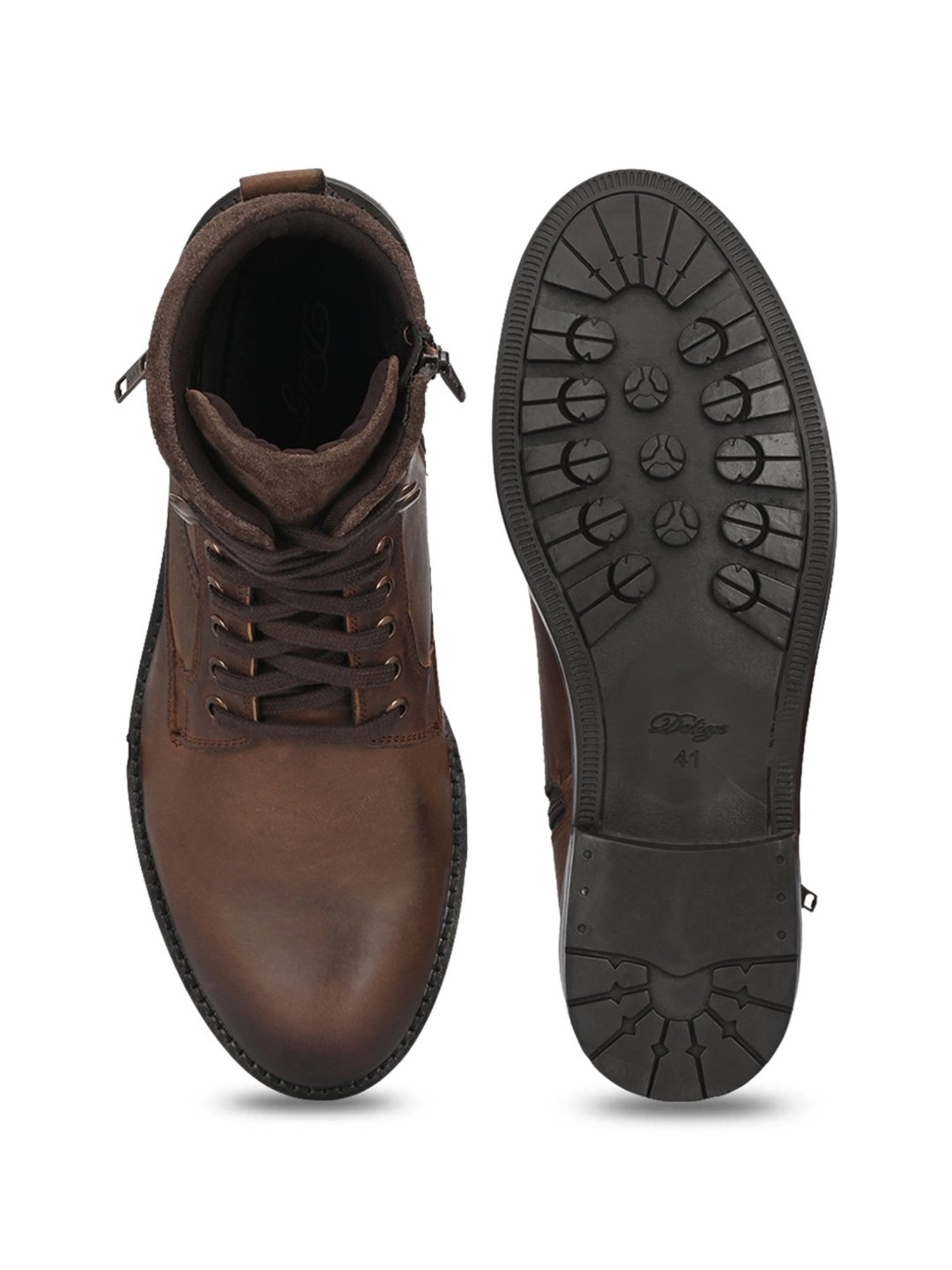 Delize Men's Brown Derby Boots