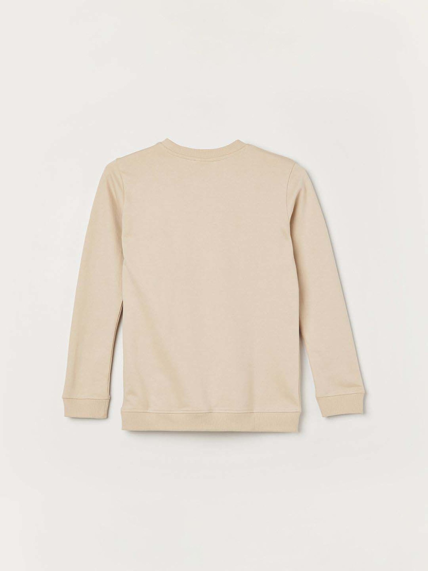 Fame Forever by Lifestyle Boys Beige Cotton Printed Full Sleeves Sweatshirt