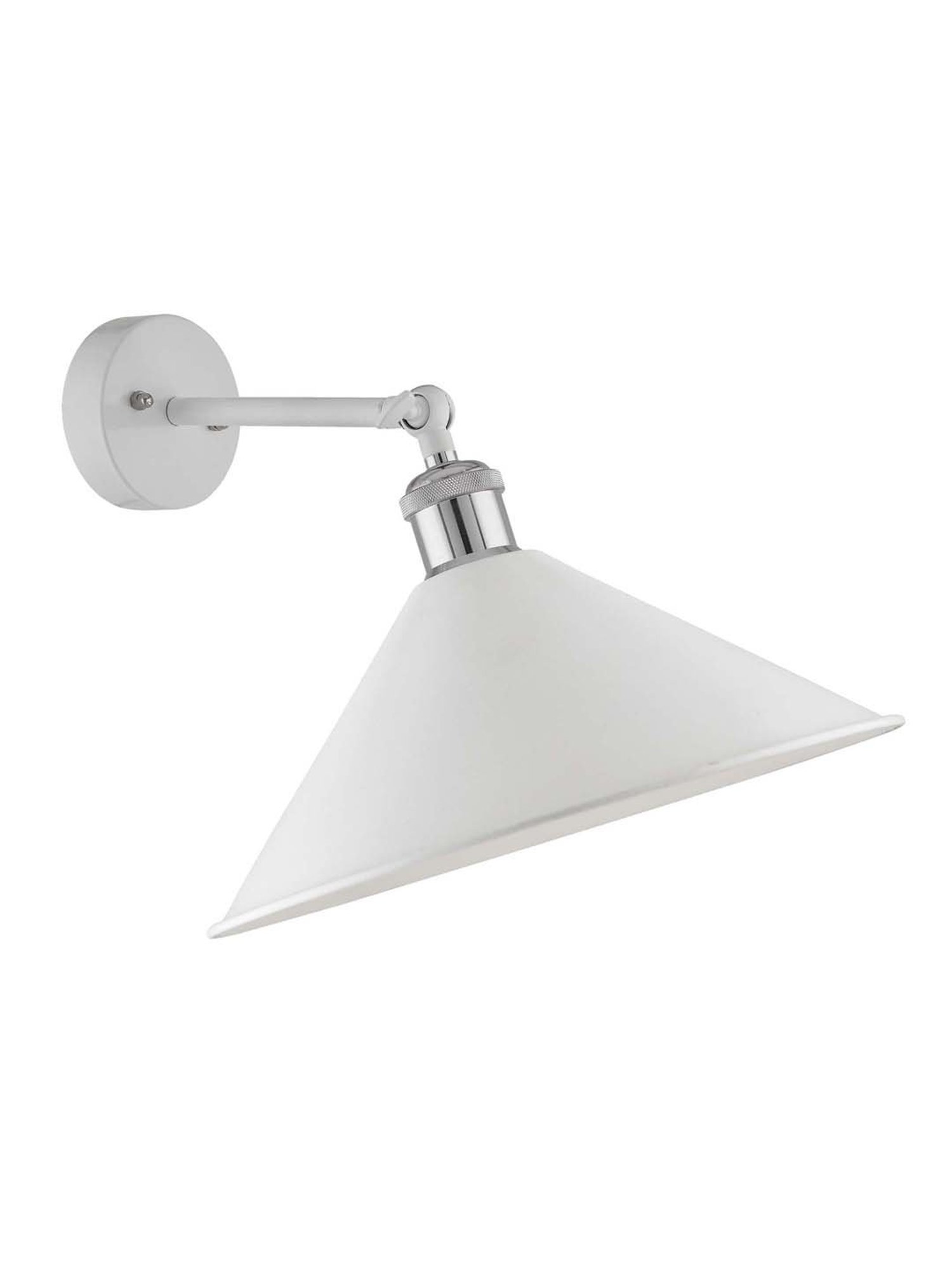 Homesake White Edison Barn Cone Shade Wall Lamp - Set of 1