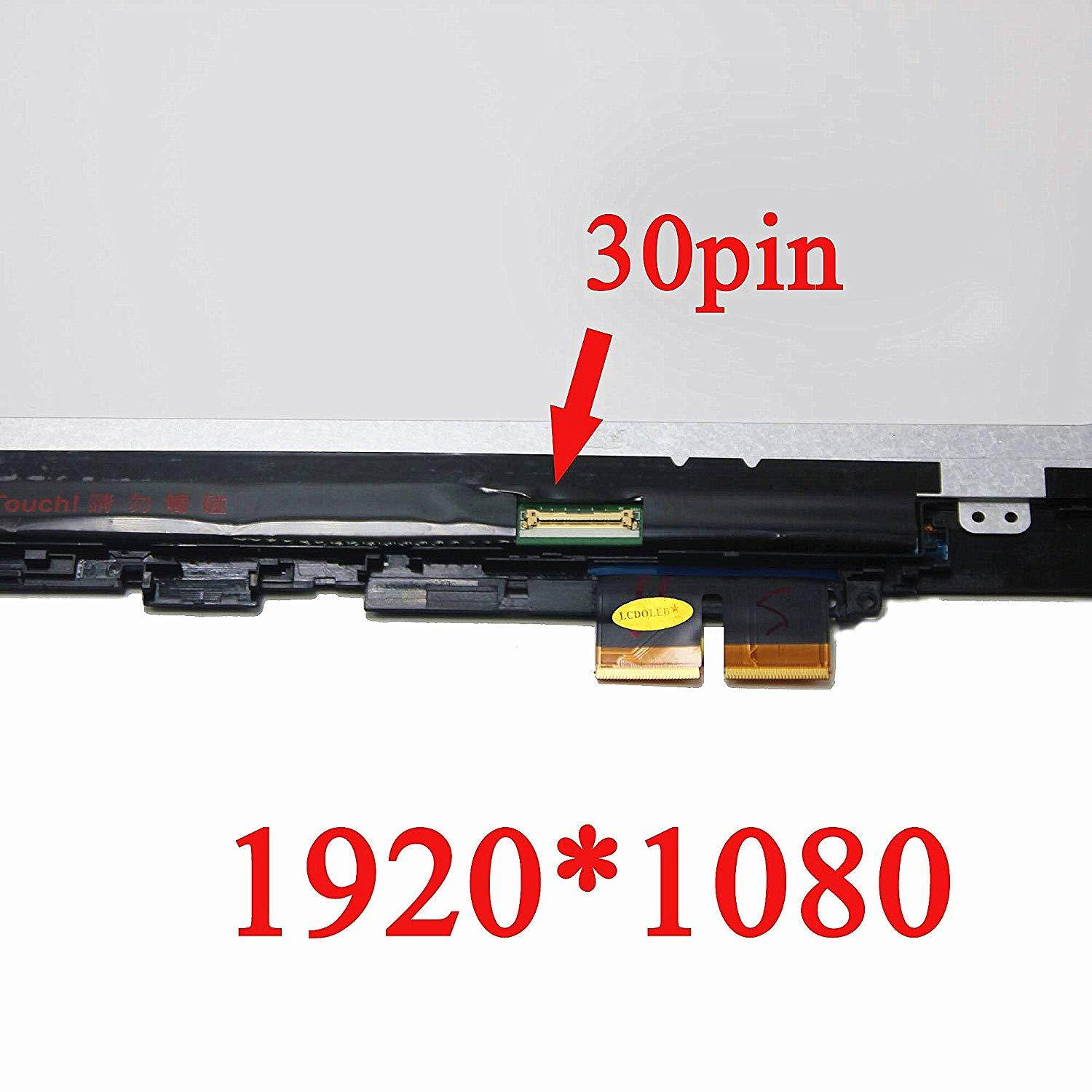 Replacement 14.0 inches FullHD 1080P IPS LED LCD Display Touch Screen Digitizer Assembly with Bezel for Lenovo Flex 4-1480 80VD0006US 80VD0007 80VD0008US