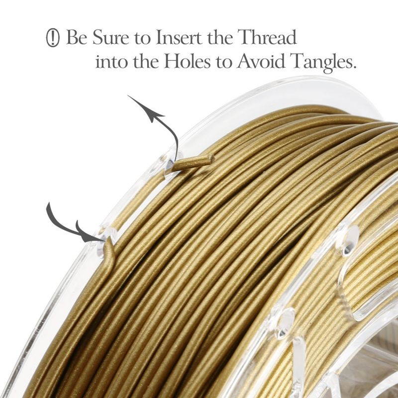 PLA 3D Printer Filament, 1.75mm, Set with Bronze, Marble, Wood, Shining Gold, Each Spool 225g, 4 Spools Pack