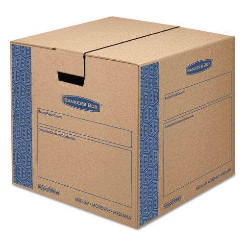 Bankers Box SmoothMove Prime Medium Moving Boxes 18l x 18w x 16h Kraft/Blue 8