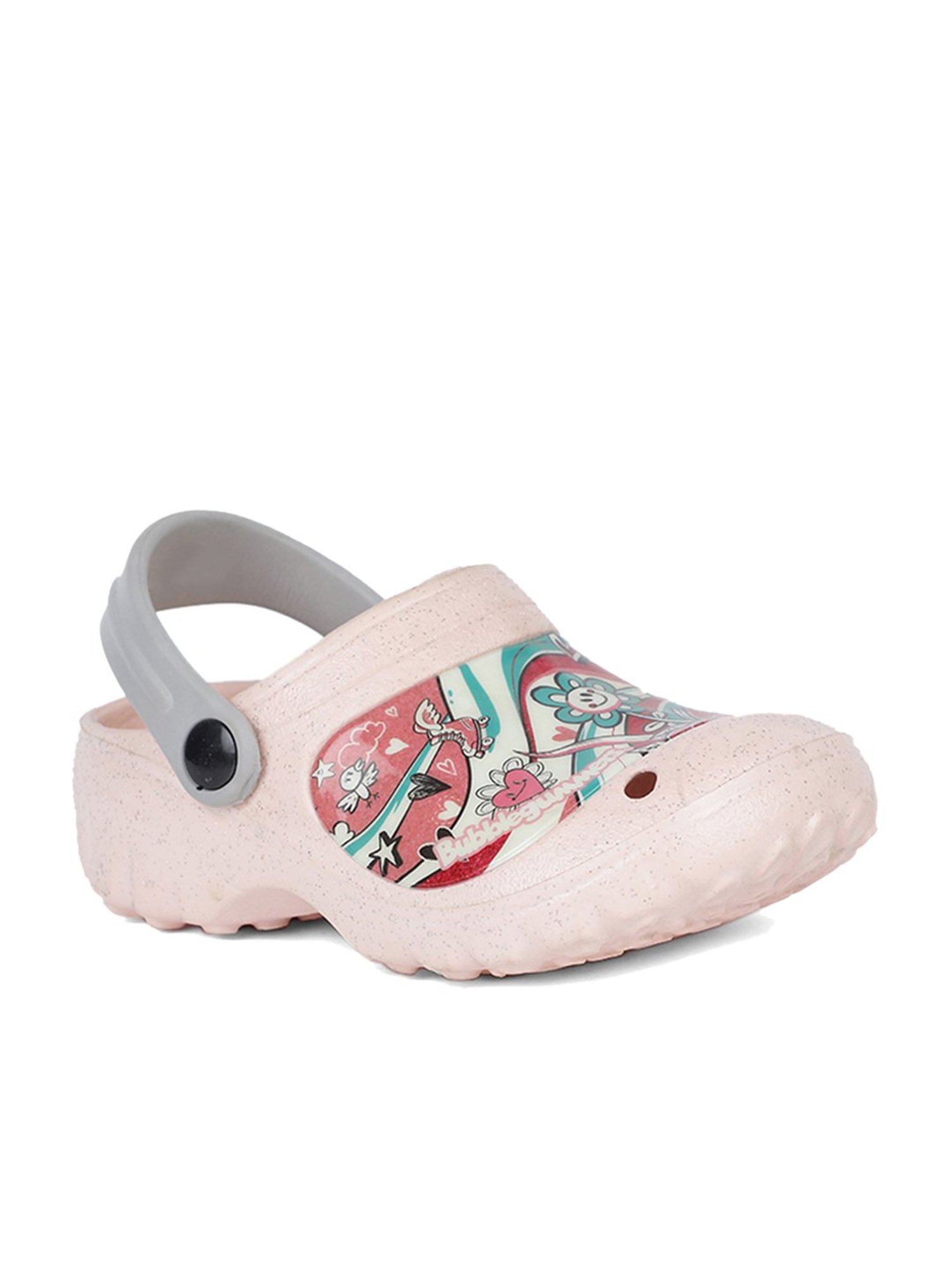Passion Petals Kids Pink Sling Back Clogs