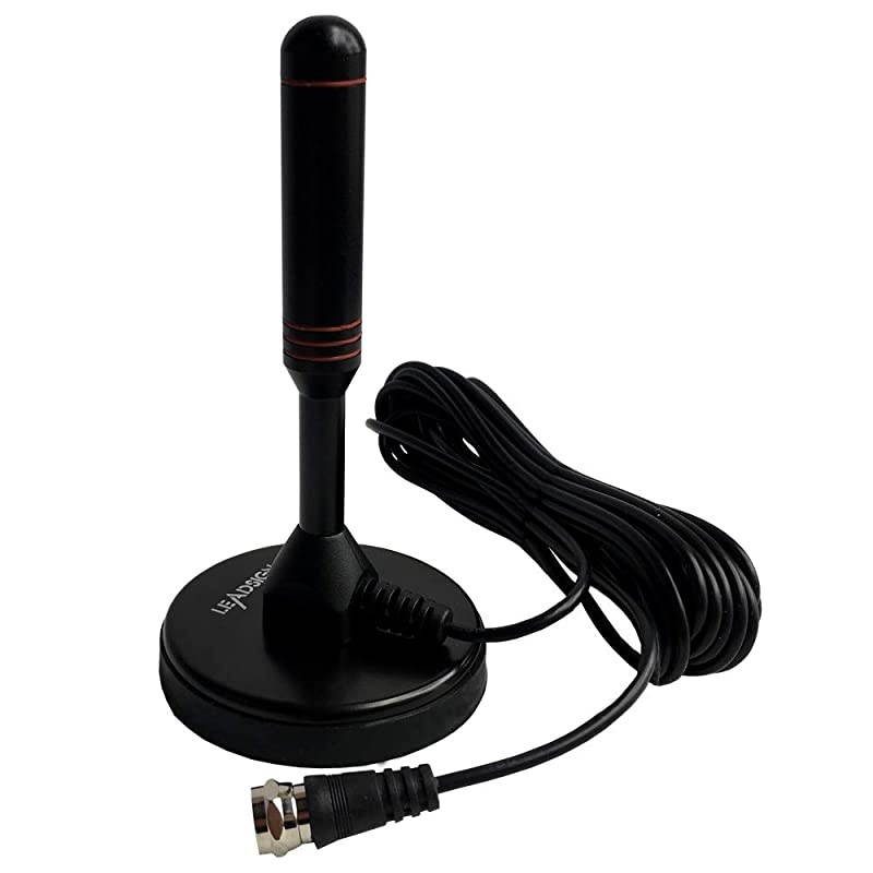 Digital TV Antenna for ATSC TunerPortable Indoor HD TV Antenna with Magnetic Base and 165 feet Coax Cable