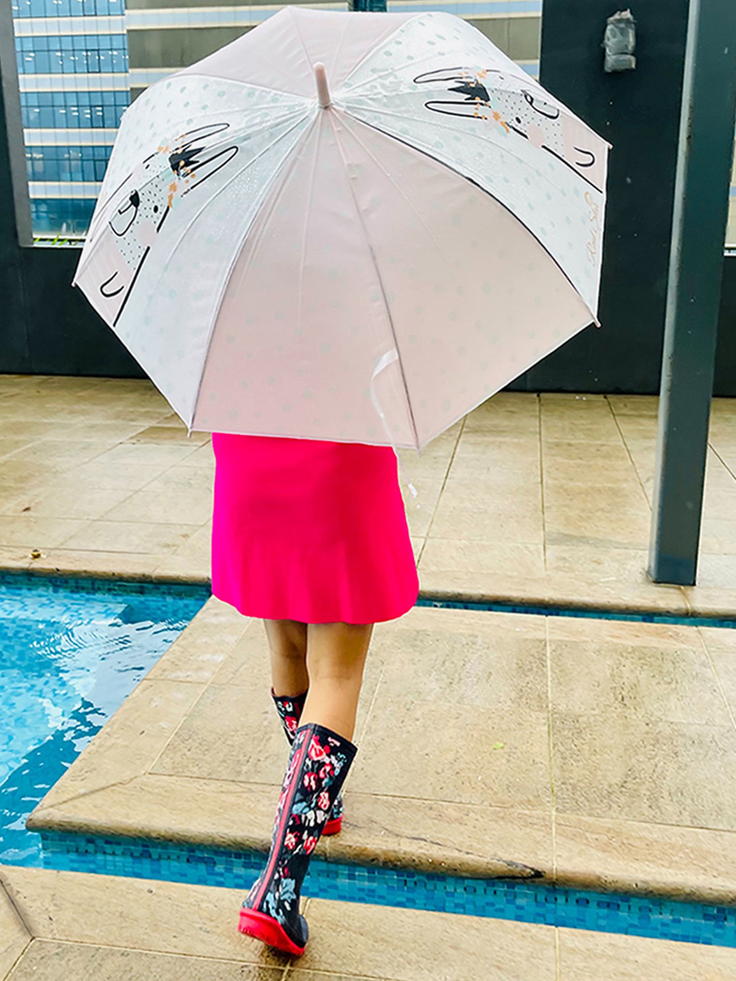 Little Surprise Box LLP Pink Polyester Kids Umbrella