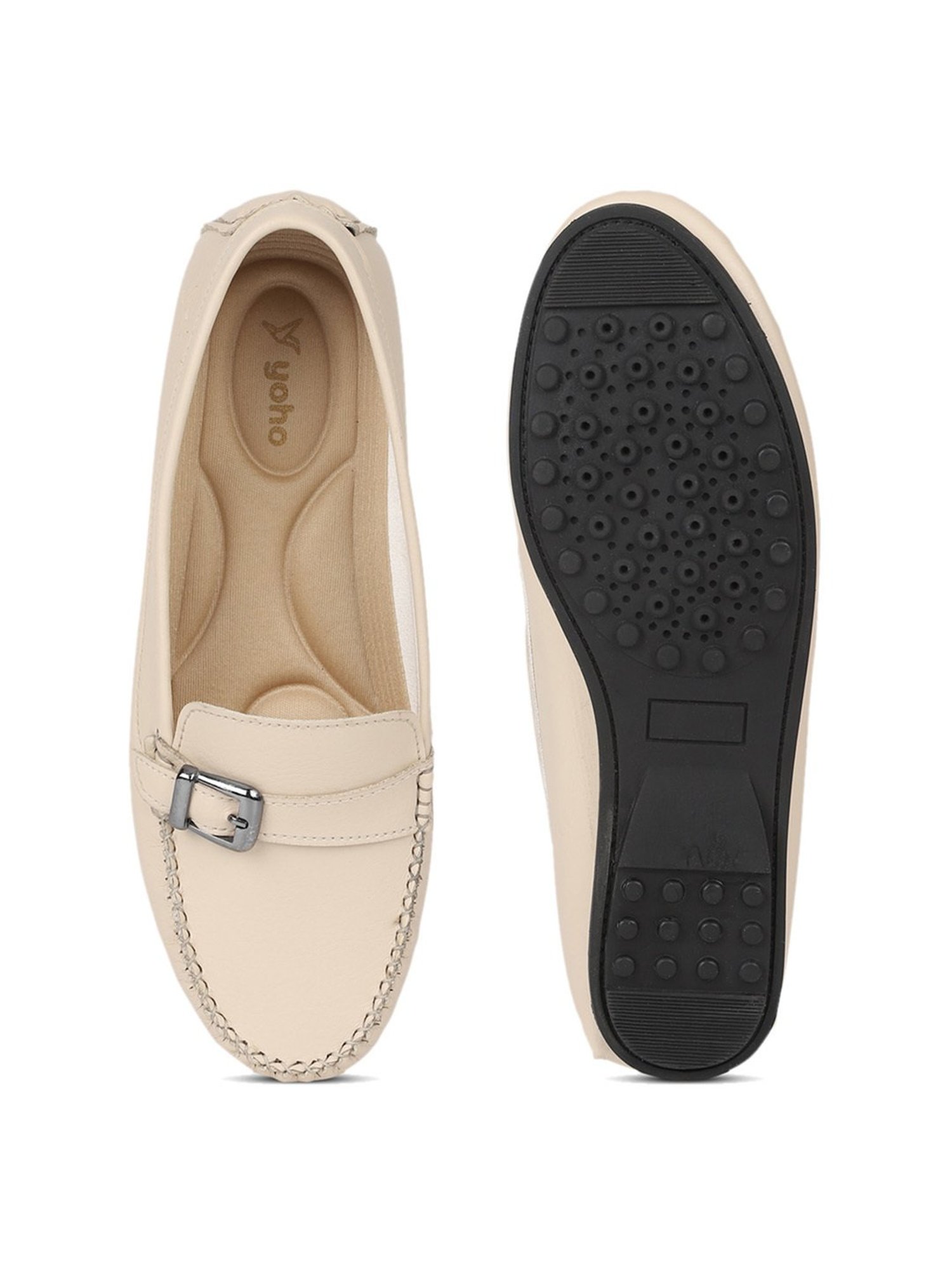 Yoho Women's Beige Casual Loafers