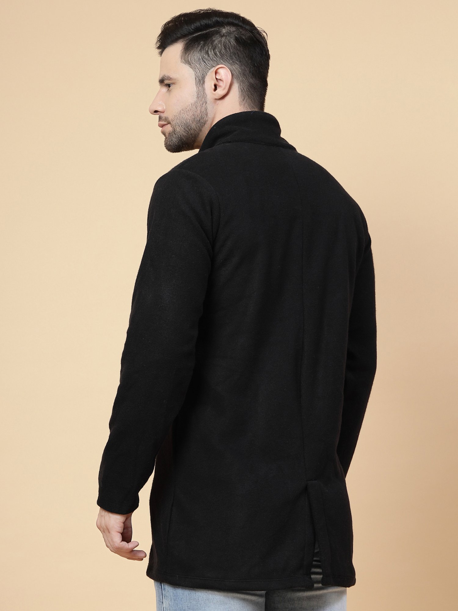 Rigo Black Regular Fit Overcoat