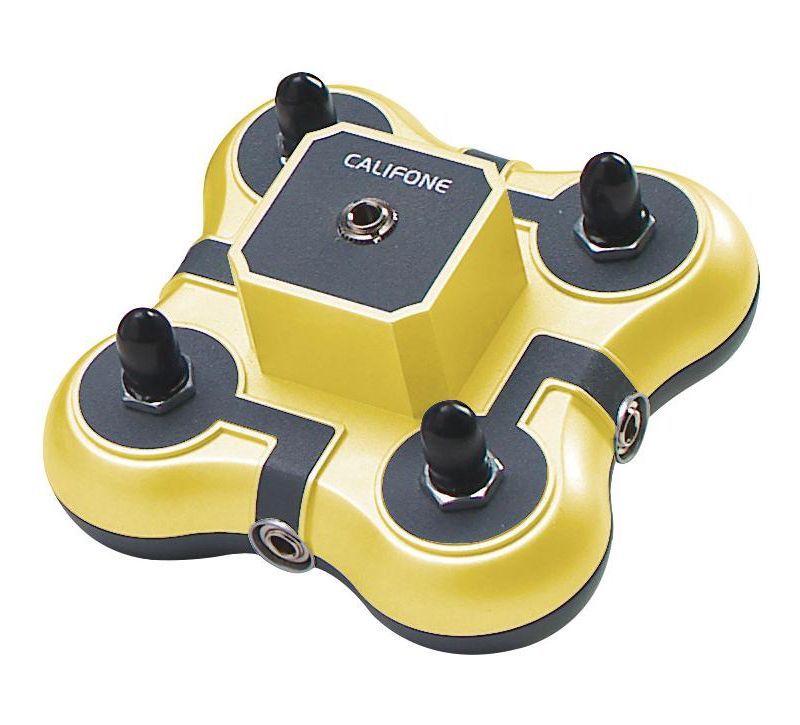 Califone Listening First 1114-YL Stereo Jackbox, 4-Position, Yellow