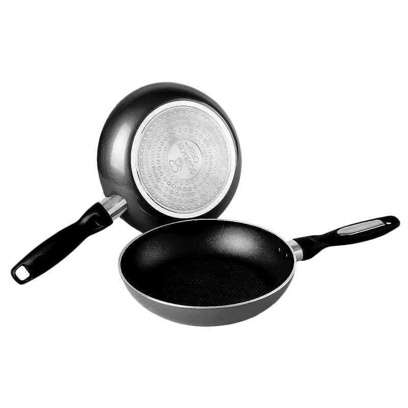 Gourmet Chef 8 Inch Non Stick Fry Pan with Induction Base - Black